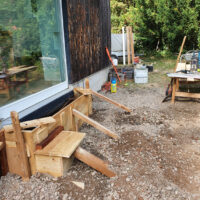 Betonstufe Holzschalung