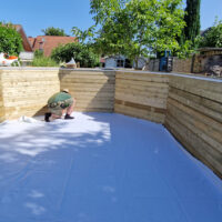 Gartenpool Boden vorbereiten