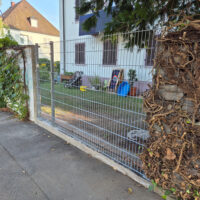 fertiger Zaun statt alter Mauer – zweite Leerstelle gefüllt