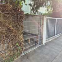 fertiger Zaun statt alter Mauer