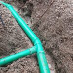 Regenwasserleitung verlegt